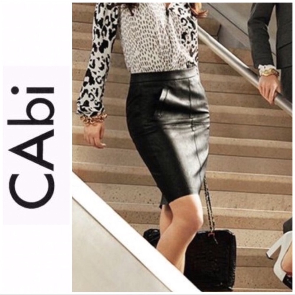 CAbi Faux Leather Skirt - Style #509